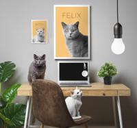 Gepersonaliseerde huisdieren canvas met naam
