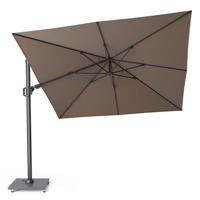 Zweefparasol Challenger Zijwaarts Kantelbaar (T2) premium 3x3 meter Havana zonwering - Platinum Zweefparasol Challenger Zijwaarts Kantelbaar (T2) premium 3x3 meter Havana zonwering - Platinum