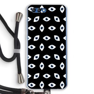 Eyes pattern: Honor 10 Transparant Hoesje met koord