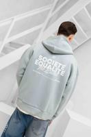 Equalité Societe 2.0 Oversized Full Zip Hoodie Heren Lichtblauw - Maat L - Kleur: Lichtblauw | Soccerfanshop