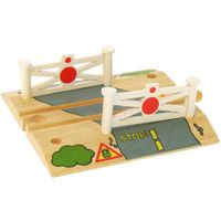 Houten rails - Spoorwegenovergang