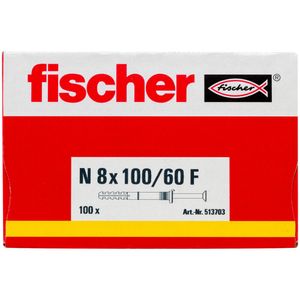 Fischer 513703 schroefanker & muurplug 100 stuk(s) Schroef- & muurplugset 100 mm