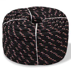 VidaXL Boot touw 6 mm 500 m polypropyleen zwart