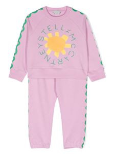 Stella McCartney Kids survêtement en coton à logo imprimé - Rose