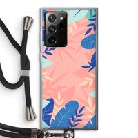 Tropisch: Samsung Galaxy Note 20 Ultra / Note 20 Ultra 5G Transparant Hoesje met koord