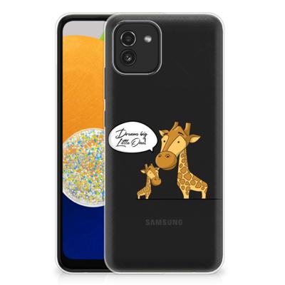 Samsung Galaxy A03 Telefoonhoesje met Naam Giraffe Samsung Galaxy A03 Telefoonhoesje met Naam Giraffe