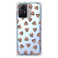 Doorzichtige Silicone Hoesje voor Xiaomi Redmi Note 12s Poep Emojis - thumbnail