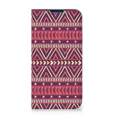 iPhone 14 Pro Max | Hoesje met Magneet | Aztec Paars