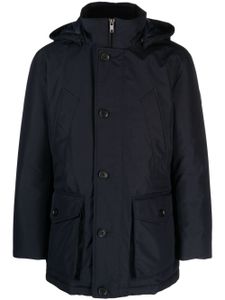 BOSS parka imperméable à capuche - Bleu