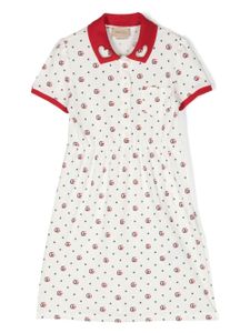 Gucci Kids robe imprimée à manches courtes - Blanc