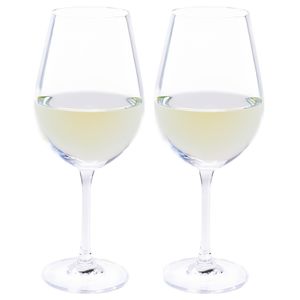 2x Witte wijn glazen 52 cl/520 ml van kristalglas   -