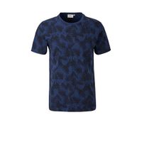 s.Oliver T-shirt met all over print blauw - thumbnail