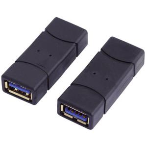 LogiLink USB 3.2 Gen 1 (USB 3.0) Adapter [1x USB 3.2 Gen 1 bus A (USB 3.0) - 1x USB 3.2 Gen 1 bus A (USB 3.0)] AU0026 Vergulde steekcontacten