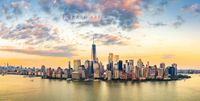 Karo-art Schilderij - New York panorama , 2 maten , Multikleur , Premium print