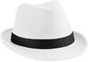 Beechfield CB630 Fedora - White/Black - L/XL