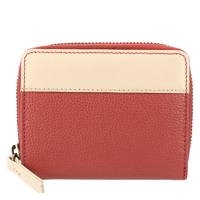 Leather Design Zip Around Portemonnee RFID Revival Vintage Marshala