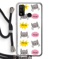 Meow: Huawei P Smart (2020) Transparant Hoesje met koord Meow: Huawei P Smart (2020) Transparant Hoesje met koord