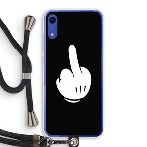 Middle finger black: Honor Play 8A Transparant Hoesje met koord