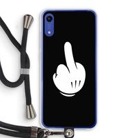 Middle finger black: Honor Play 8A Transparant Hoesje met koord