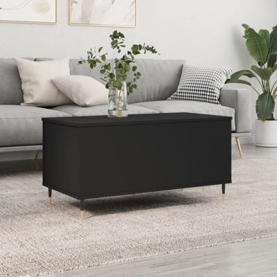 Salontafel 90x44,5x45 cm bewerkt hout zwart