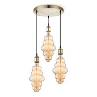 Home sweet home hanglamp Vintage brons 3L Cloud - amber