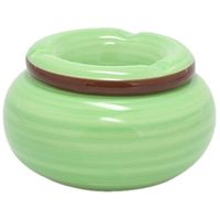 Dolomite keramiek storm asbak - groen - 13,5 x 7 cm