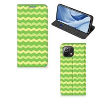 Xiaomi 11 Lite NE 5G | Mi 11 Lite | Hoesje met Magneet | Waves Green Xiaomi 11 Lite NE 5G | Mi 11 Lite | Hoesje met Magneet | Waves Green