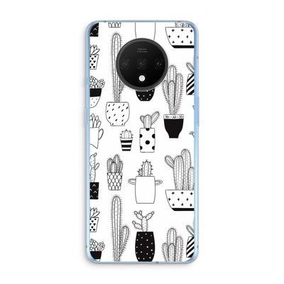Cactusmotief: OnePlus 7T Transparant Hoesje