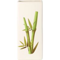 1x Witte verwarming verdampers botanische print bamboe 21 cm - Luchtbevochters - thumbnail