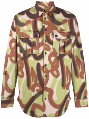 DSQUARED2 chemise imprimée à poches à rabat - Vert