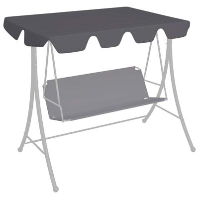 VidaXL Vervangingsluifel voor schommelbank 150/130x105/70 cm antraciet