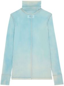 MM6 Maison Margiela t-shirt à col montant - Bleu