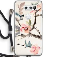 Japanse bloemen: LG V30 Transparant Hoesje met koord