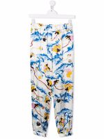 PUCCI Junior pantalon ample à imprimé Ranuncoli - Blanc