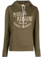 Maison Kitsuné hoodie en jersey à logo imprimé - Vert - thumbnail