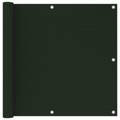 VidaXL Balkonscherm 90x400 cm hdpe donkergroen