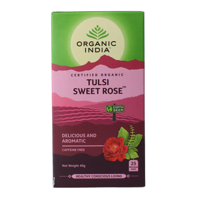 Tulsi sweet rose thee bio 25 Stuks
