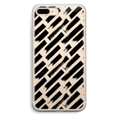 Zwarte vegen: iPhone 7 Plus Transparant Hoesje