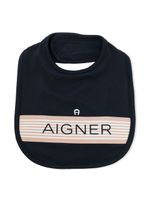 Aigner Kids bavoir à bande logo - Bleu