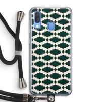 Moroccan tiles: Samsung Galaxy A40 Transparant Hoesje met koord