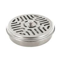 Home Deco Factory Wierookhouder - D14 cm - metaal - zilver - spiraal - muggen werend