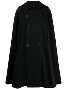 Comme Des Garçons Comme Des Garçons cape croisée à col claudine - Noir