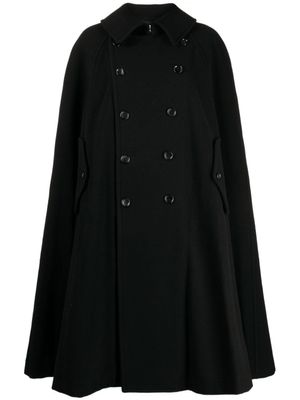 Comme Des Garçons Comme Des Garçons cape croisée à col claudine - Noir