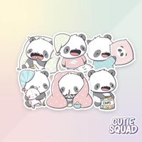 CutieSquad Stickerset - Panda Sleepover