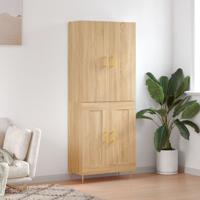 Hoge kast 69,5x34x180 cm bewerkt hout sonoma eikenkleurig