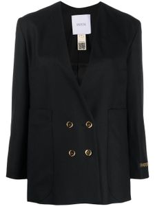 Patou blazer sans col à boutonnière croisée - Noir