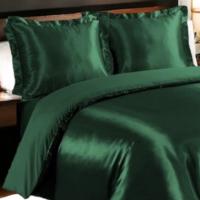 Glanzend Satijnen Dekbedovertrek Beauty Silk Groen-Lits-jumeaux (240 x 200/220 cm)