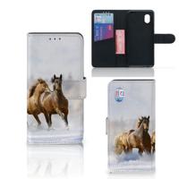 Alcatel 1B (2020) | Telefoonhoesje | Met pasjeshouder | Paarden