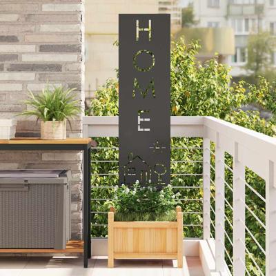 Tuin Privacy Screen Zwart 32 x 140 cm Koudgewalst staal