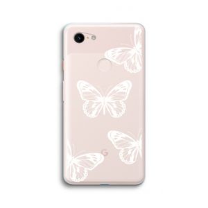 White butterfly: Google Pixel 3 XL Transparant Hoesje
